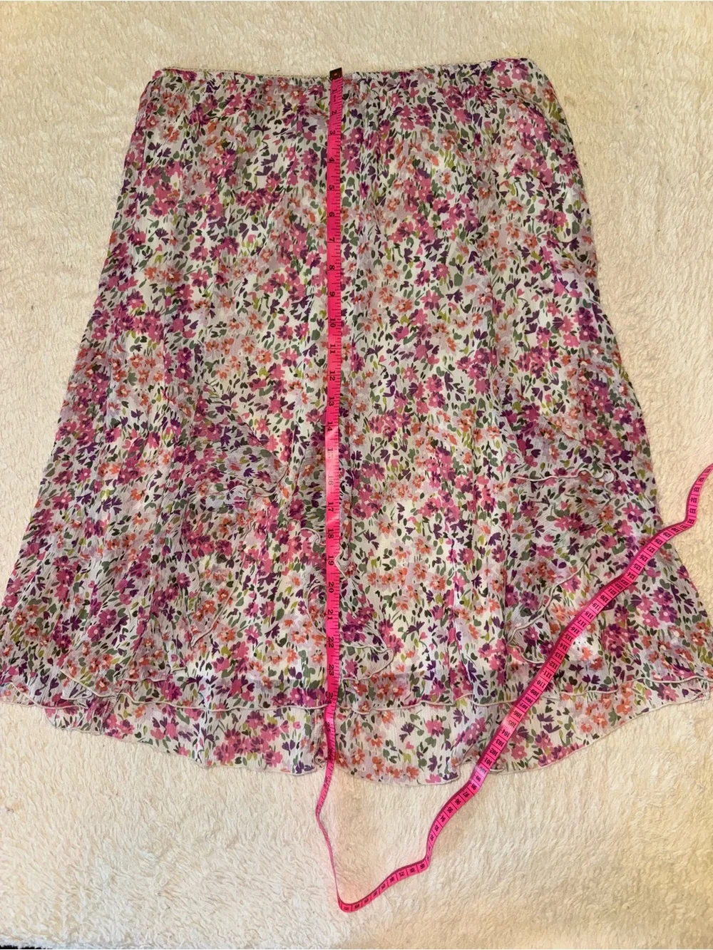Notations Y2K Floral Ruffle Midi Skirt 🌸🦋